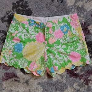 Scalloped lilly Pulitzer shorts